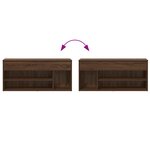 vidaXL Banc à chaussures chêne marron 102x30 5x45 cm bois d'ingénierie