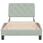 vidaXL Cadre de lit sans matelas gris clair 90x200 cm velours