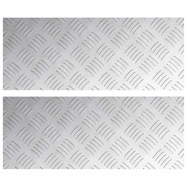 vidaXL Plaques de damier en aluminium 2 Pièces Antidérapant 50x20 cm