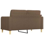 vidaXL Canapé à 2 places Marron 140 cm Tissu
