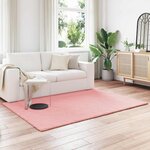 vidaXL Tapis en Fourrure Synthétique de Lapin Olite Rose 140 x 200 cm