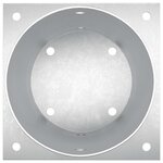 vidaXL Ancre ronde au sol 4 Pièces Argenté 18 x 18 x 15 cm métal