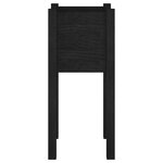 vidaXL Jardinière d'extérieur Noir 31x31x70 cm Bois de pin massif