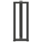 vidaXL Pieds de table console en T  2 pièces  anthracite  25 x 28 x (72-73) cm  acier
