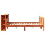vidaXL Lit bibliothèque sans matelas cire marron 135x190 cm pin massif