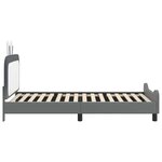 vidaXL Cadre de lit pour enfants avec tête de lit Gris clair PU