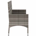 vidaXL Banc de Jardin à 2 Places avec Coussins Gris Résine Tressée