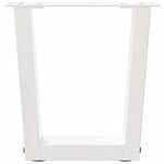 vidaXL Pieds de table basse en forme de V  2 pièces  blanc  40 x (30-31 3) cm  acier