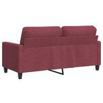 vidaXL Canapé à 2 places Rouge bordeaux 140 cm Tissu