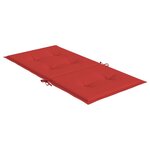 vidaXL Coussins de chaise de jardin à dossier bas lot de 2 rouge