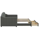 vidaXL Lit de jour avec gigogne et tiroirs sans matelas 80x200 cm
