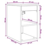 vidaXL Meuble de Salle de Bain In-between Chêne Sonoma 30 x 41 x 50 cm