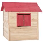 vidaXL Maison de jeu pour enfants Bois de sapin Rouge