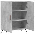 vidaXL Buffet gris béton 69 5x34x90 cm bois d'ingénierie