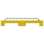 vidaXL Lit de jour avec lit gigogne jaune 100x200 cm velours
