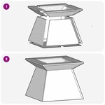 vidaXL Braise Noir 48 x 48 x 40 cm Acier