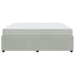 vidaXL Cadre de lit avec matelas Gris clair 180 x 200 cm tissu