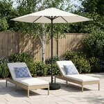 vidaXL Parasol de jardin 230 x 230 cm Polyester Rectangulaire Crème