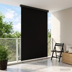 vidaXL Store enrouleur Noir 100 x 250 cm Tissu et Aluminium