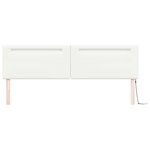 vidaXL Tête de lit LED Blanc 200 cm Cuir synthétique