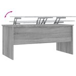 vidaXL Table basse Sonoma gris 102x50 5x46 5 cm Bois d'ingénierie