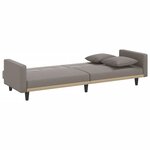 vidaXL Canapé-lit avec coussins taupe tissu