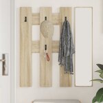 vidaXL Porte-manteau mural avec stockage Chêne sonoma 65 x 3 x 100 cm