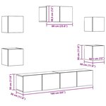 vidaXL Ensemble de meubles TV 7 Pièces Chêne fumé Bois d'ingénierie