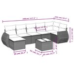 vidaXL Salon de jardin 8 Pièces avec coussins marron résine tressée