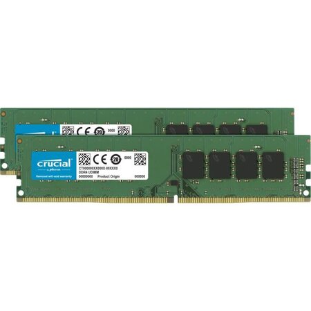 CRUCIAL - Mémoire PC DDR4 - 32Go (2x16Go) - 2666 MHz - CAS 19  (CT2K16G4DFD8266) - La Poste