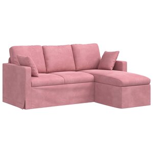 vidaXL Canapé Rose 198 x 134 x 80 cm Velours