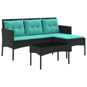 vidaXL Ensemble de canapé de jardin 2 pc polyrotin