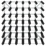 vidaXL Casier à bouteilles pour 42 bouteilles Noir Bois de pin solide