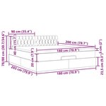 VidaXL Cadre de lit ottoman avec matelas noir 180x200 cm velours