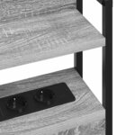 vidaXL Tête de lit avec étagère Sonoma gris 140 cm Bois d'ingénierie