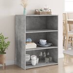 vidaXL Buffet gris béton 70x41x93 cm bois d'ingénierie