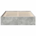 vidaXL Cadre de lit sans matelas gris béton 150x200 cm