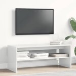 vidaXL Meuble TV Blanc brillant 100 x 40 x 40 cm Aggloméré