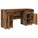 vidaXL Bureau Bois ancien 140 x 49 x 76 cm Bois d'ingénierie
