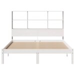 vidaXL Lit bibliothèque sans matelas blanc 160x200 cm bois pin massif