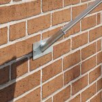 vidaXL Support de mât de drapeau Argent 13 x 6 cm Acier