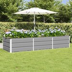 vidaXL Jardinière Gris clair 240 x 80 x 45 cm Acier