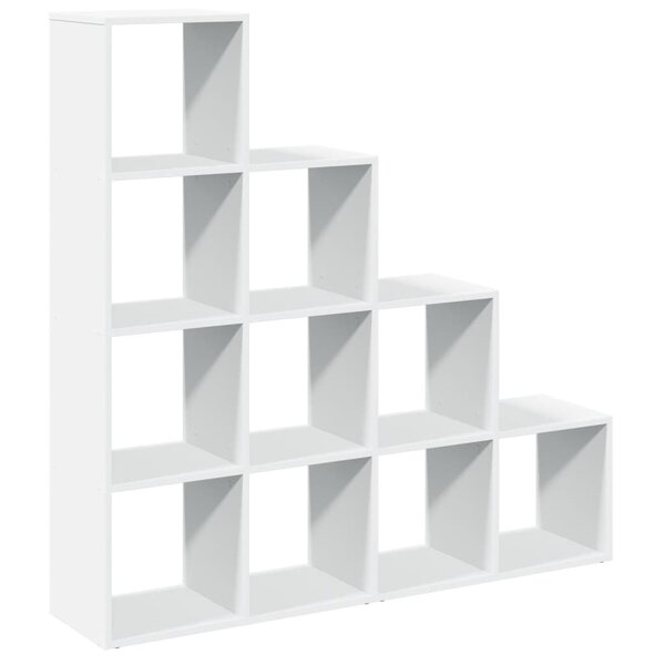 vidaXL Étagère séparatrice de pièce à 4 niveaux blanc 131 5x29x131 5cm
