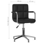 vidaXL Chaises à manger pivotantes lot de 4 noir similicuir