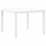 vidaXL Table de Jardin Blanc 100 x 100 x 73 cm polyrotin