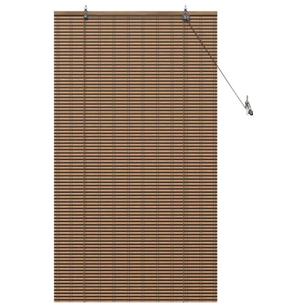 vidaXL Store de Fenêtre Géométrique Marron 90 x 160 cm Bambou