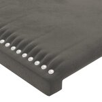 vidaXL Tête de lit avec oreilles Gris foncé 93x23x118/128 cm Velours