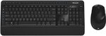 Pack clavier - souris sans fil microsoft wireless desktop 3050 (noir)