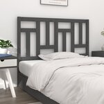 vidaXL Tête de lit Gris 205 5x4x100 cm Bois massif de pin