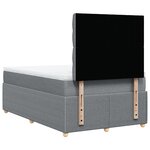 vidaXL Sommier à lattes de lit avec matelas Gris clair 120x200cm Tissu